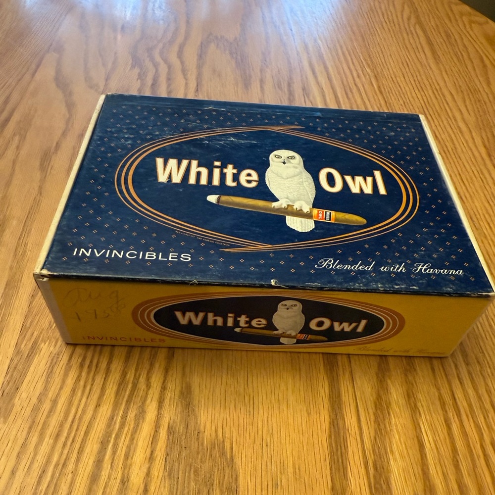 Vintage White Owl Cigar Box-1958